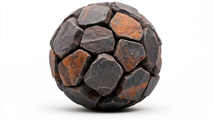old soccer ball isolated