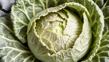 Obraz premium Cabbage texture, vintage. White tone