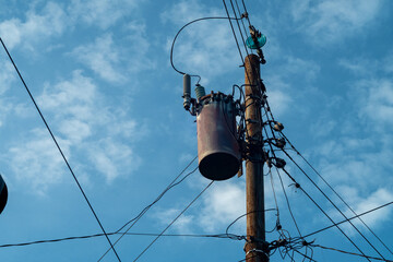 transformator on electric pole