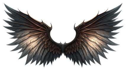 Obraz premium wings angel or devil wings on white background PNG. AI GENERATED