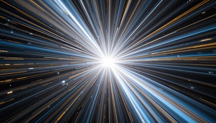 Explosive light burst action cosmic space digital art abstract environment dynamic perspective energy concept for creative projects