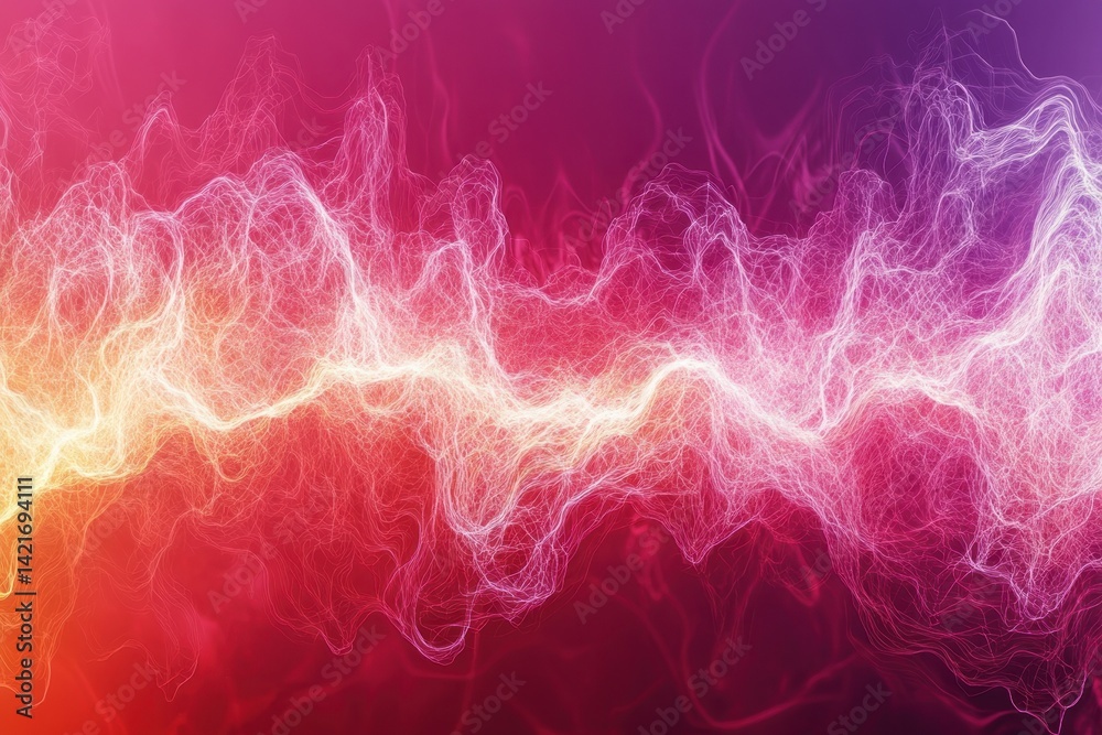Poster colorful abstract wave patterns create a vibrant visual display in digital art