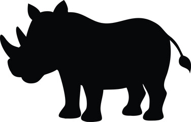 Rhinoceros line art 