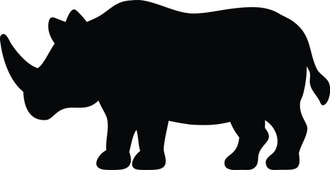 Rhinoceros line art 