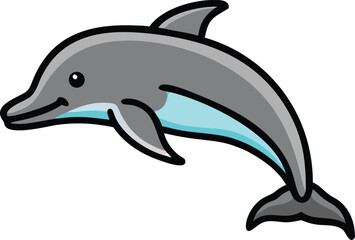 Eommon dolphin line art 