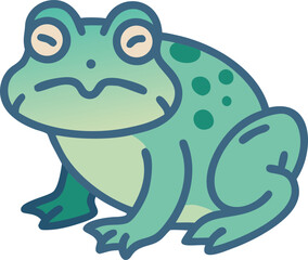 Bullfrog line art 