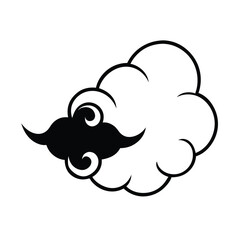 Obraz premium fantasy elven border ornament with elegant curved lines