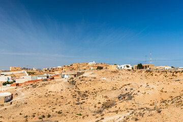 Small village in Atlas mountains, Tunisia.