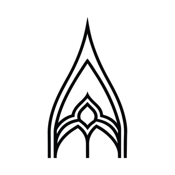 neo gothic spire ornament with pointed arches