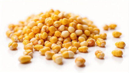 Tasty Corn Seeds Isolated on White for Healthy Snacking