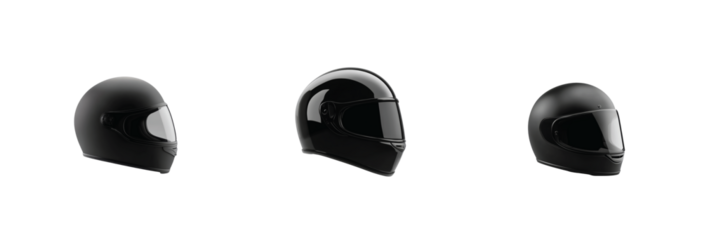 black helmets showcasing different angles 3d