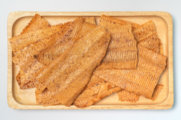 Spicy Crispy Squid in Wooden Tray