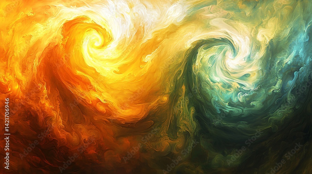 Poster dazzling colorful swirl capturing the essence of artistic expression with soft light diffusion creat