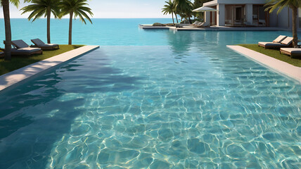 Fototapeta premium swimming pool in tropical resort