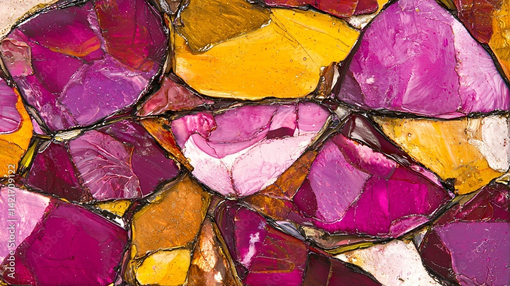 Poster colorful abstract painting filled with an array of vivid colors and artistic expression captured in 