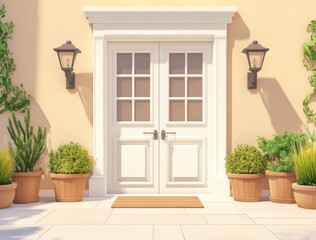 Fototapeta premium entrance to the house