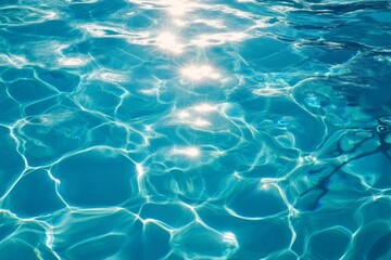 Sunlight Reflections on Teal Pool Water Abstract Photography, Summer, Water Texture summer, pool