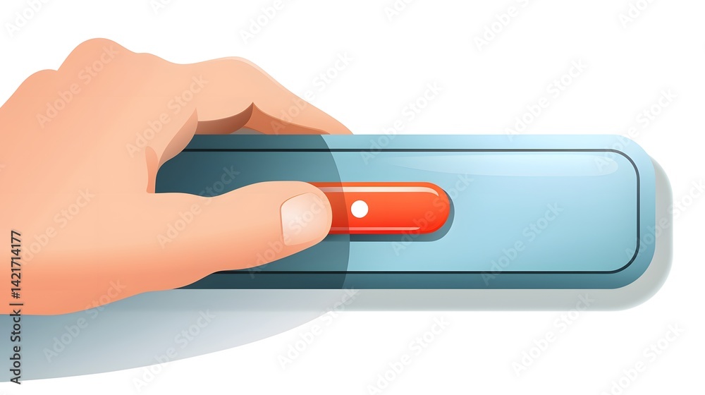 Wall mural professional flat website buttons with hand mouse cursor for web design projects
