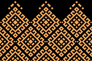 Gold,golden, Geometric, seamless,pixel traditional ethnic, thai pattern, fabric pattern for textiles, rugs, wallpaper, clothing, sarong, batik, print, background, cover, illustration,