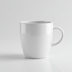 Obraz premium white coffee mug with a smooth, glossy finish and a classic design