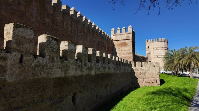 Macarena The historic city walls of Seville stand tall, a testament to the city's rich past and enduring strength
