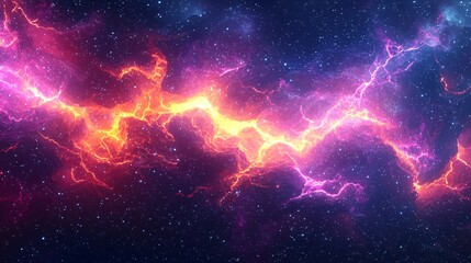 Naklejka premium Infinite nebulae displaying a breathtaking array of cosmic beauty with countless colorful forms creating a stunning celestial canvas to admire