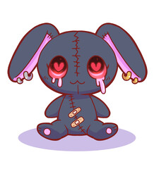 黒い垂れ耳うさぎ