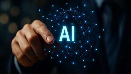 Futuristic Human Interaction with Quantum Artificial Intelligence Network, Generated AI
