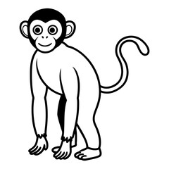 a nice monkey line art picture