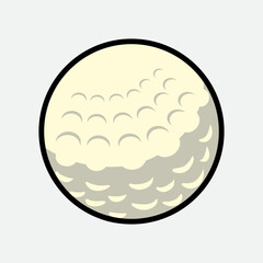 Golf Ball Sport Cartoon Vector Illustration	