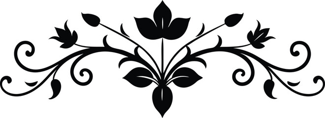 black and white floral design