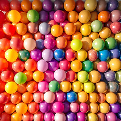 Obraz premium colorful party balloons in multiple sizes randomly floating in a room