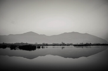 view on the torbiere of iseo lake