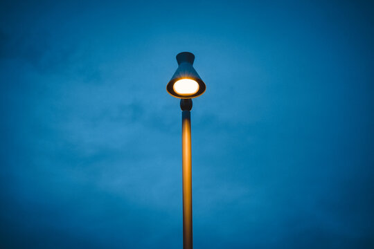 a fantastic view on a lamp in blue
