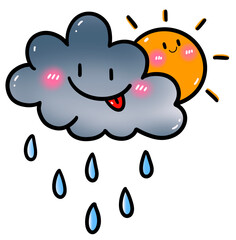 rain cloud with rain