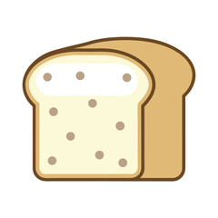 Minimalist Bread Loaf Vector Design.