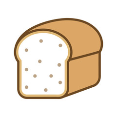 Minimalist Bread Loaf Vector Design.