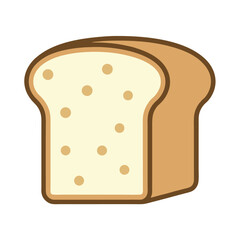 Minimalist Bread Loaf Vector Design.
