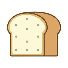 Minimalist Bread Loaf Vector Design.
