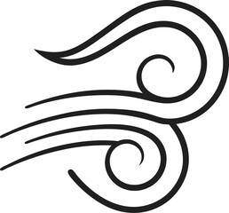 Wind blow line icon fresh vector cloud air isolated speed symbol. Wind blow air line icon logo