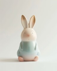 Fototapeta premium Cute Pastel Bunny Advertising Layout