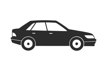 black and white car silhouette vector illustration