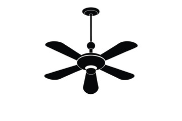 Obraz premium fan silhouette vector art illustration