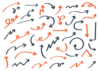 Set of arrow icons, direction