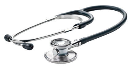 medical equipment   stethoscope isolated on white background PNG. AI GENERATED