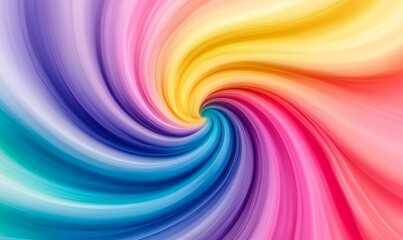 Fototapeta premium Vibrant Rainbow Swirl: A Kaleidoscope of Colors