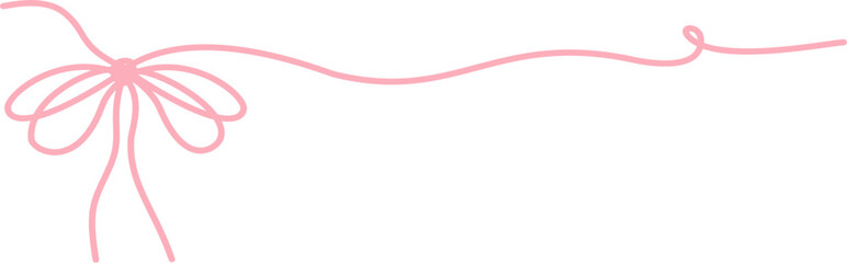 Hand drawn cute decorative ribbon dividers