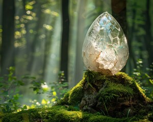 The Majestic Egg Throne Carved from Crystal