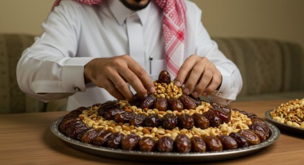 Arabian Dates and Nuts Arrangement