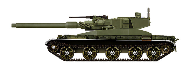 MTTD-54 (MBT concept on an extended base from the T-54 tank, with an unmanned turret and a 130mm gun) © Tikros